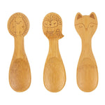 Woodland Baby Bamboo Spoons - Set Of 3 - Boxzy