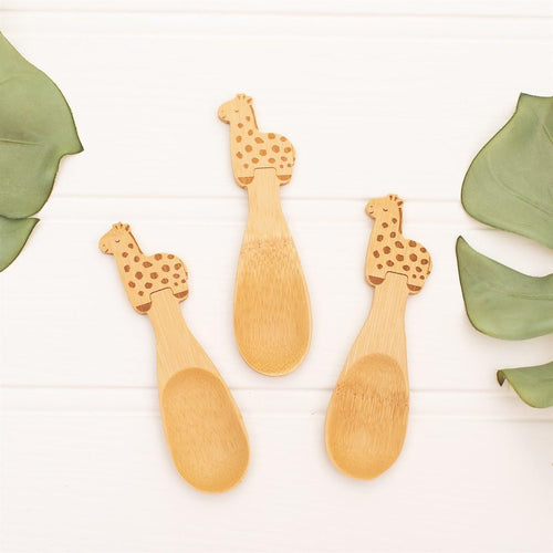 Gigi Giraffe Bamboo Spoons - Set Of 3 - Boxzy