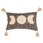 Moon Phases Tufted Cushion Black - Boxzy