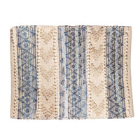Denim Tufted Diamond Blue Rug - Boxzy