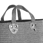 Grey Cotton Rope Storage Basket with Tassels | Large - Boxzy