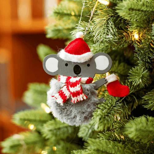 Festive Koala Hanging Animal Decoration - Boxzy