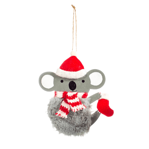 Festive Koala Hanging Animal Decoration - Boxzy