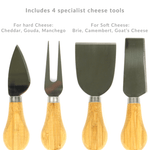 Bamboo Cheese Board With Knife Set