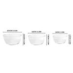 Glass Mixing Bowls - Set of 3