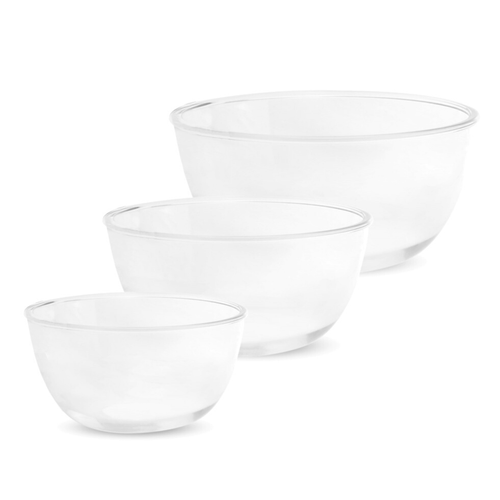 Glass Mixing Bowls - Set of 3