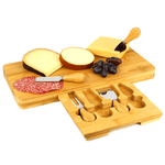 Bamboo Cheese Board With Knife Set