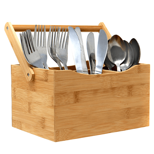 Bamboo Utensil Cutlery Holder