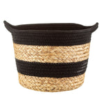 Black Rope & Grass Stripe Basket - Boxzy