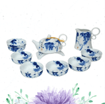 Traditional Japanese Bone China Blue and White Glory Teaset | Comes beautifully gift boxed - Boxzy