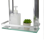 Tempered Glass Shelf with Aluminium Rail 2 Tier - Boxzy