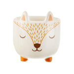 Mini Woodland Fox Planter, Cute and whimsical woodland fox planter for home or office decor