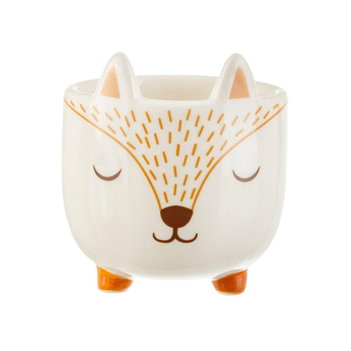 Mini Woodland Fox Planter, Cute and whimsical woodland fox planter for home or office decor