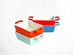 Mini Retro Rectangular Ceramic Oven Proof Baking Dishes - Set of 4 - Boxzy