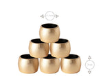 Metallic Melamine Napkin Rings - Pack of Six - Gold - Boxzy