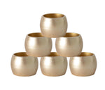 Metallic Melamine Napkin Rings - Pack of Six - Gold - Boxzy