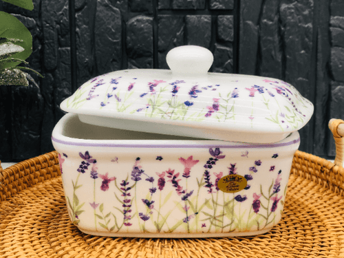 Purple Lavender Butter Dish - Boxzy