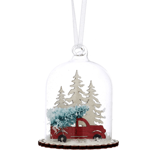 Winter Journey Scene Glass Dome Bauble - Boxzy