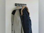 Wall Mounted Coat Rack - 4 Hooks Black - Boxzy
