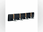 Wall Mounted Coat Rack - 4 Hooks Black - Boxzy