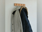 Wall Mounted Coat Rack - 4 Hooks Natural - Boxzy