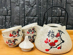 Traditional Japanese Plum Blossom Speckled Teaset - Boxzy