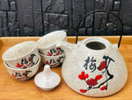 Traditional Japanese Plum Blossom Speckled Teaset - Boxzy