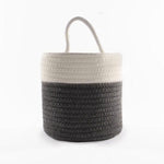 Hanging Cotton Rope Basket Grey & White - Boxzy