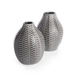 Ceramic Leaf Inspired Vases Set of 2 - Boxzy