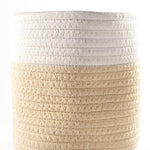 Hanging Cotton Rope Basket Cream & White - Boxzy