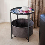 Circular End Table | Dark Grey - Boxzy