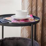 Circular End Table | Dark Grey - Boxzy