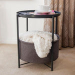 Circular End Table | Dark Grey - Boxzy