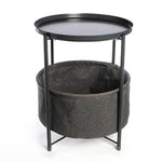 Circular End Table | Dark Grey - Boxzy
