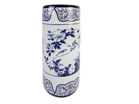 Alternate side of Rambling Rose umbrella stand showing birds and rose branches
