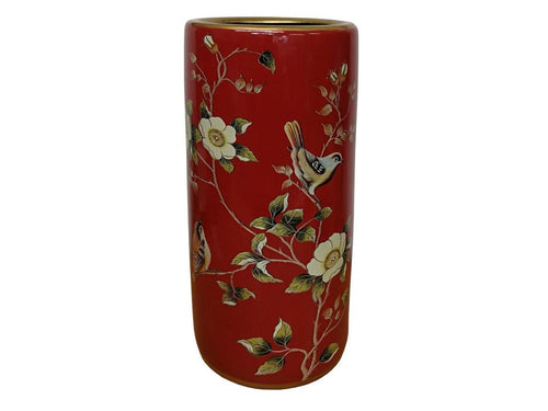 Traditional Japanese Chaffinches Umbrella Stand / Flower Vase Planter - Boxzy