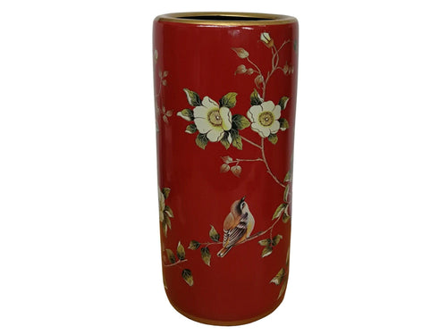 Traditional Japanese Chaffinches Umbrella Stand / Flower Vase Planter - Boxzy