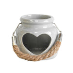 Heart Ceramic Candle Holder Grey 10Cm - Boxzy