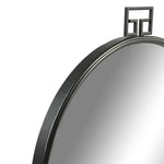 Large Industrial Iron Wall Mirror - Black | Rectangular 75cm | Circular 60cm - Boxzy